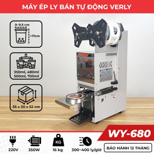 Máy ép miệng ly bán tự động Verly WY-680